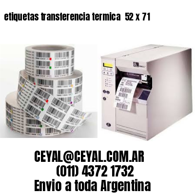 etiquetas transferencia termica  52 x 71
