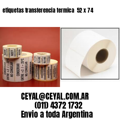etiquetas transferencia termica  52 x 74
