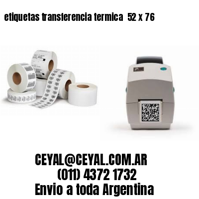 etiquetas transferencia termica  52 x 76