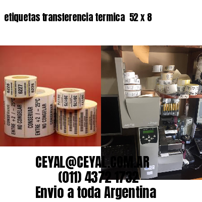 etiquetas transferencia termica  52 x 8