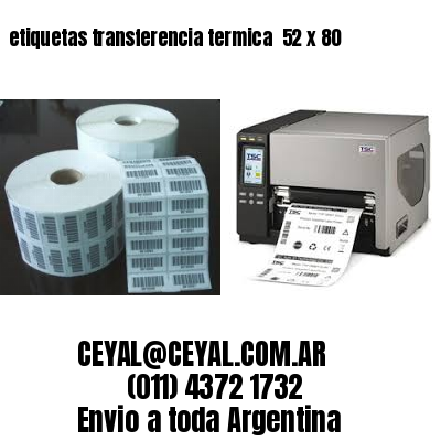 etiquetas transferencia termica  52 x 80