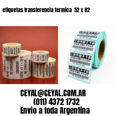 etiquetas transferencia termica  52 x 82