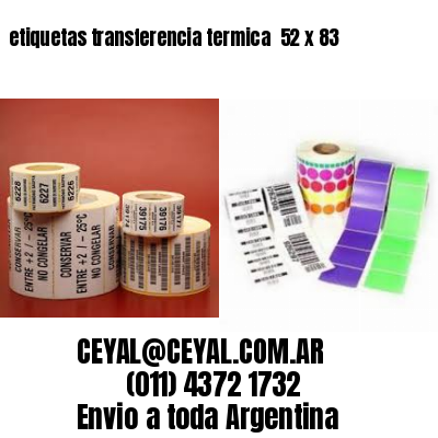 etiquetas transferencia termica  52 x 83