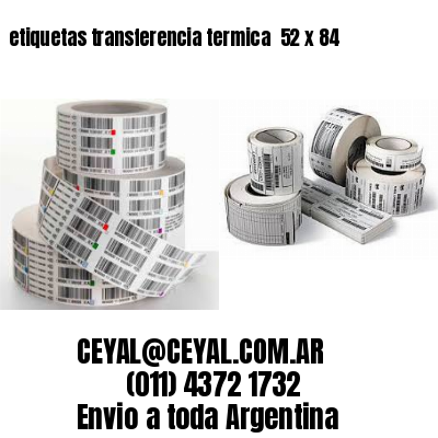 etiquetas transferencia termica  52 x 84