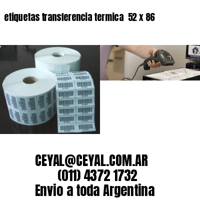 etiquetas transferencia termica  52 x 86