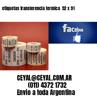 etiquetas transferencia termica  52 x 91
