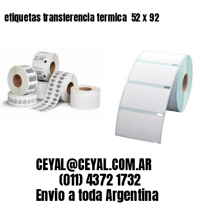 etiquetas transferencia termica  52 x 92