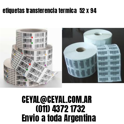 etiquetas transferencia termica  52 x 94