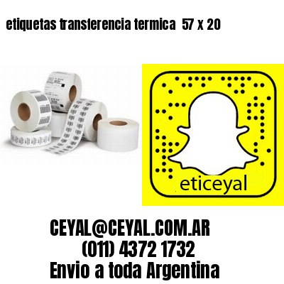 etiquetas transferencia termica  57 x 20