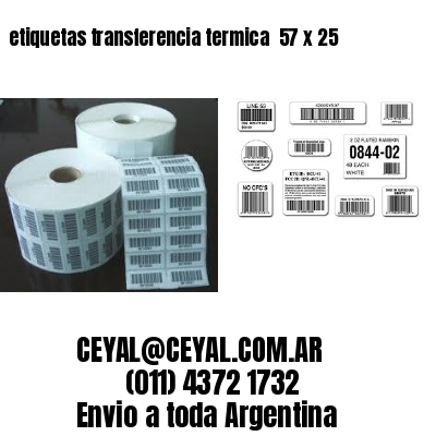 etiquetas transferencia termica  57 x 25
