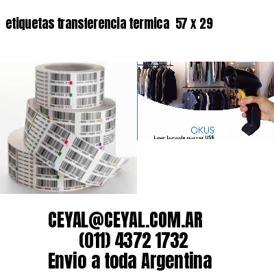 etiquetas transferencia termica  57 x 29