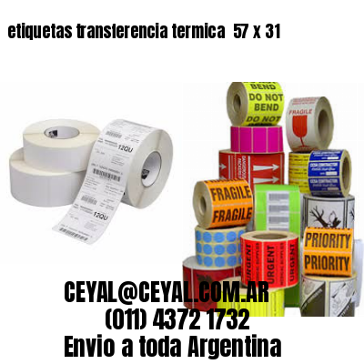 etiquetas transferencia termica  57 x 31
