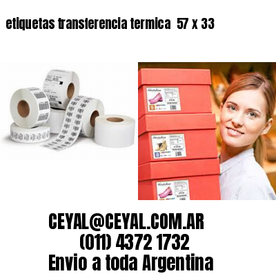etiquetas transferencia termica  57 x 33