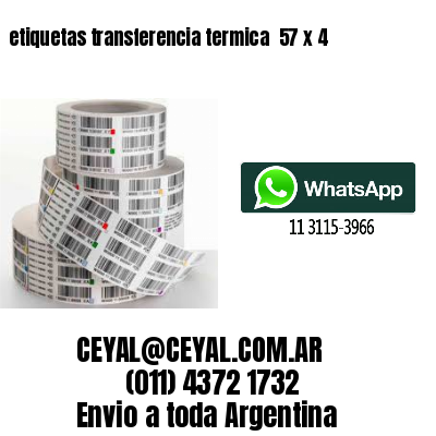 etiquetas transferencia termica  57 x 4