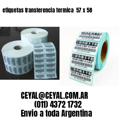 etiquetas transferencia termica  57 x 58