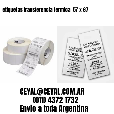 etiquetas transferencia termica  57 x 67