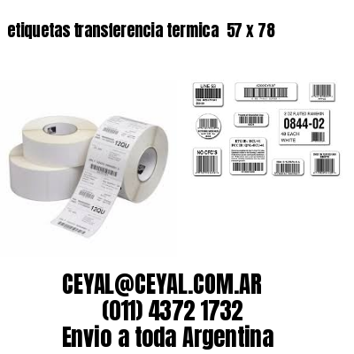 etiquetas transferencia termica  57 x 78