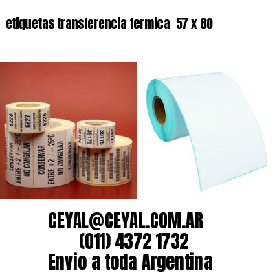 etiquetas transferencia termica  57 x 80