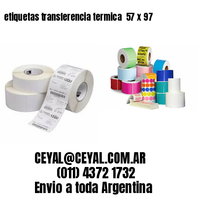 etiquetas transferencia termica  57 x 97