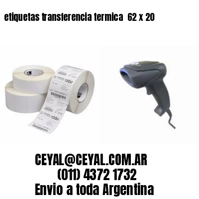 etiquetas transferencia termica  62 x 20