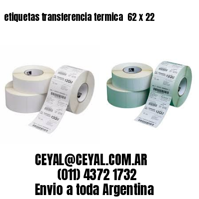 etiquetas transferencia termica  62 x 22