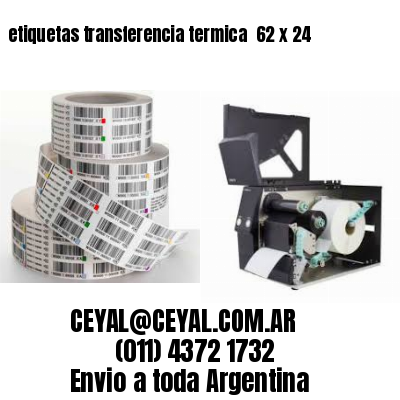 etiquetas transferencia termica  62 x 24
