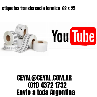 etiquetas transferencia termica  62 x 25