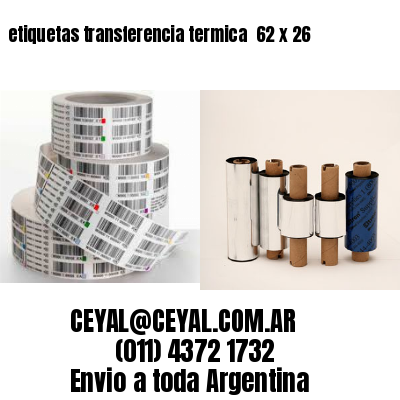 etiquetas transferencia termica  62 x 26