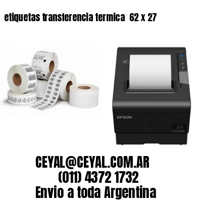 etiquetas transferencia termica  62 x 27