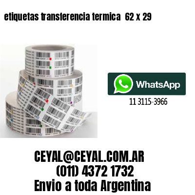 etiquetas transferencia termica  62 x 29