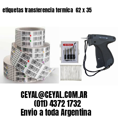 etiquetas transferencia termica  62 x 35