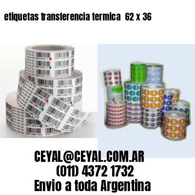 etiquetas transferencia termica  62 x 36