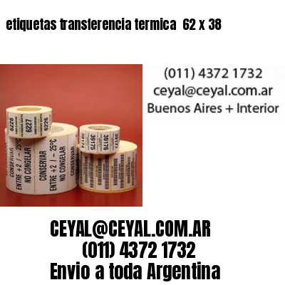 etiquetas transferencia termica  62 x 38