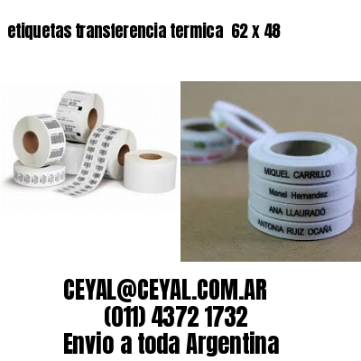 etiquetas transferencia termica  62 x 48