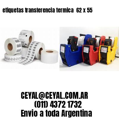 etiquetas transferencia termica  62 x 55