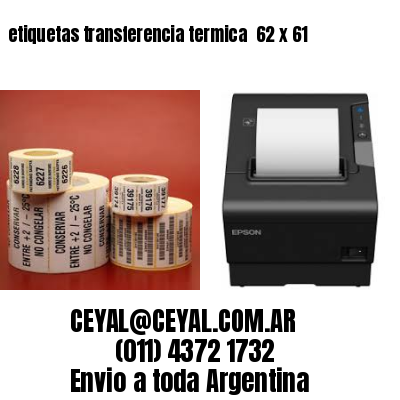 etiquetas transferencia termica  62 x 61