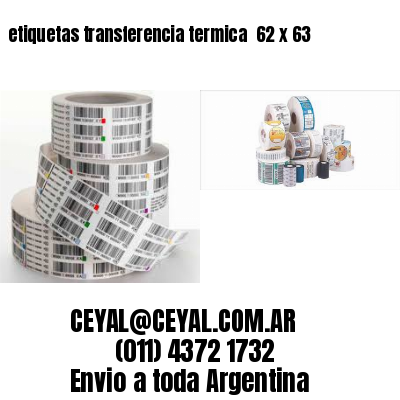 etiquetas transferencia termica  62 x 63