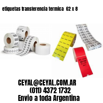 etiquetas transferencia termica  62 x 8