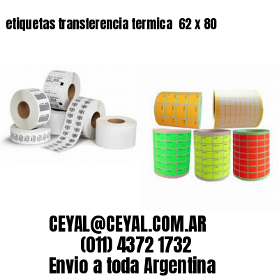 etiquetas transferencia termica  62 x 80