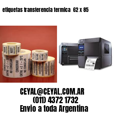 etiquetas transferencia termica  62 x 85