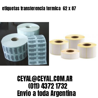 etiquetas transferencia termica  62 x 87
