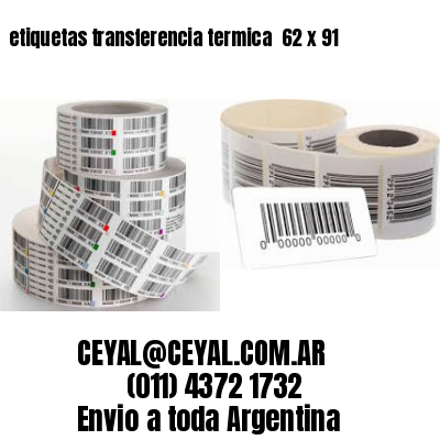 etiquetas transferencia termica  62 x 91