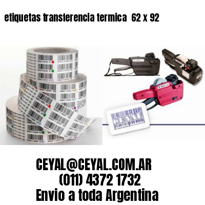etiquetas transferencia termica  62 x 92