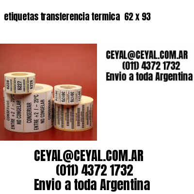 etiquetas transferencia termica  62 x 93