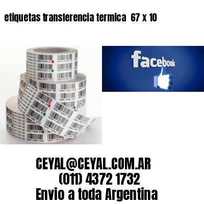 etiquetas transferencia termica  67 x 10