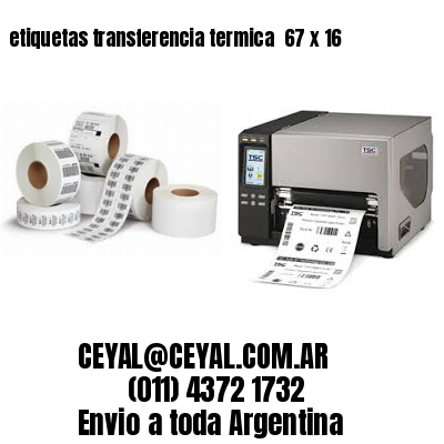 etiquetas transferencia termica  67 x 16