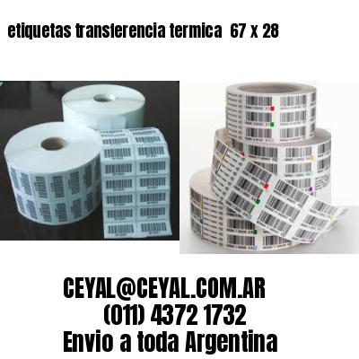 etiquetas transferencia termica  67 x 28