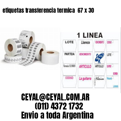 etiquetas transferencia termica  67 x 30