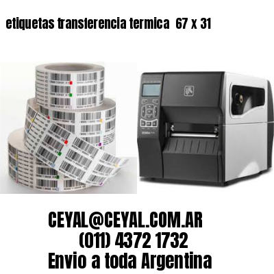 etiquetas transferencia termica  67 x 31