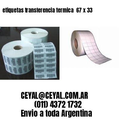 etiquetas transferencia termica  67 x 33